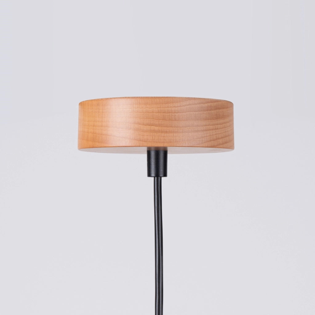 Lampada sospensione nera legno ELODEA E27 15W Pure Lume