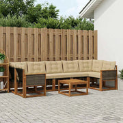 Set di divani da esterno 8 pz Naturale e Beige 3381837
