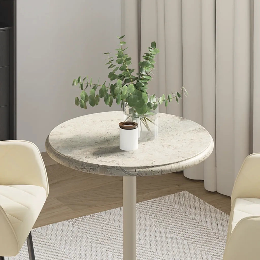 Piano per Tavolo Grigio Ã˜50x2,5 cm in Marmo cod mxl 65092