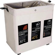 Wassorteerder a 3 Compartimenti - Driedelige Wascompartimento - Organizzatore Abiti - Cestino per Lavanderia - Box per Lavanderia a 3 Compartimenti