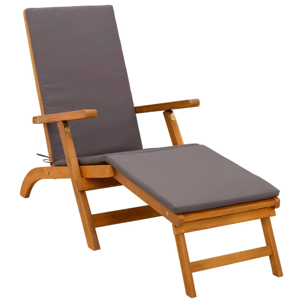 Lettino prendisole reclinabile e pieghevole 2 pcs Grigio Scuro