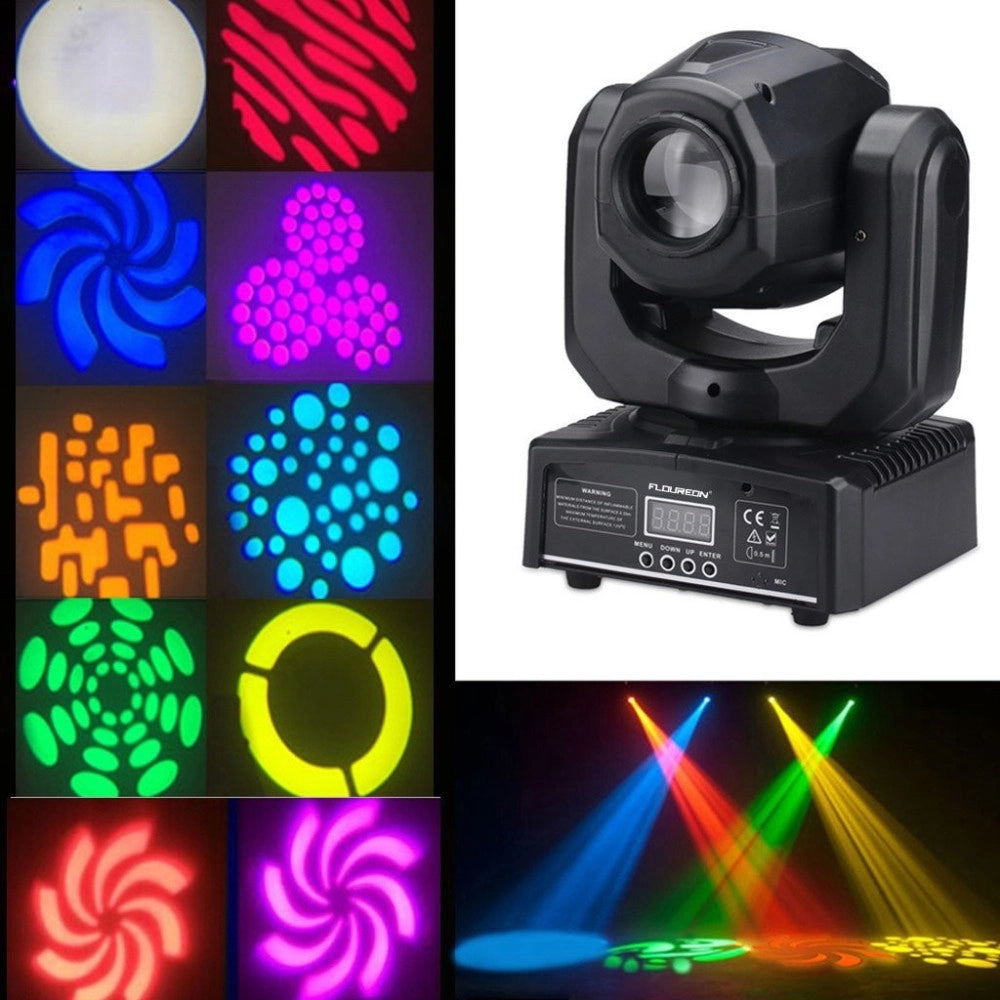 Trade Shop - Mini Moving Head Led Spot 30w Cree Gobos Dmx Sound Dj Effetti Luce Disco Party -