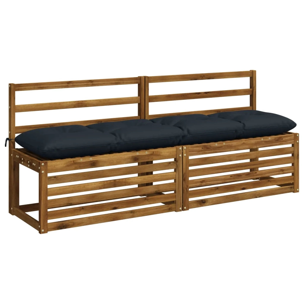 Cuscini per Panchina a 2 Pezzi VIANEN 100% Poliestere Blu Scuro 952979