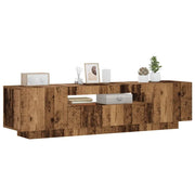 vidaXL Mobile Porta TV con LED Legno Antico 160x35x40 cm Truciolato