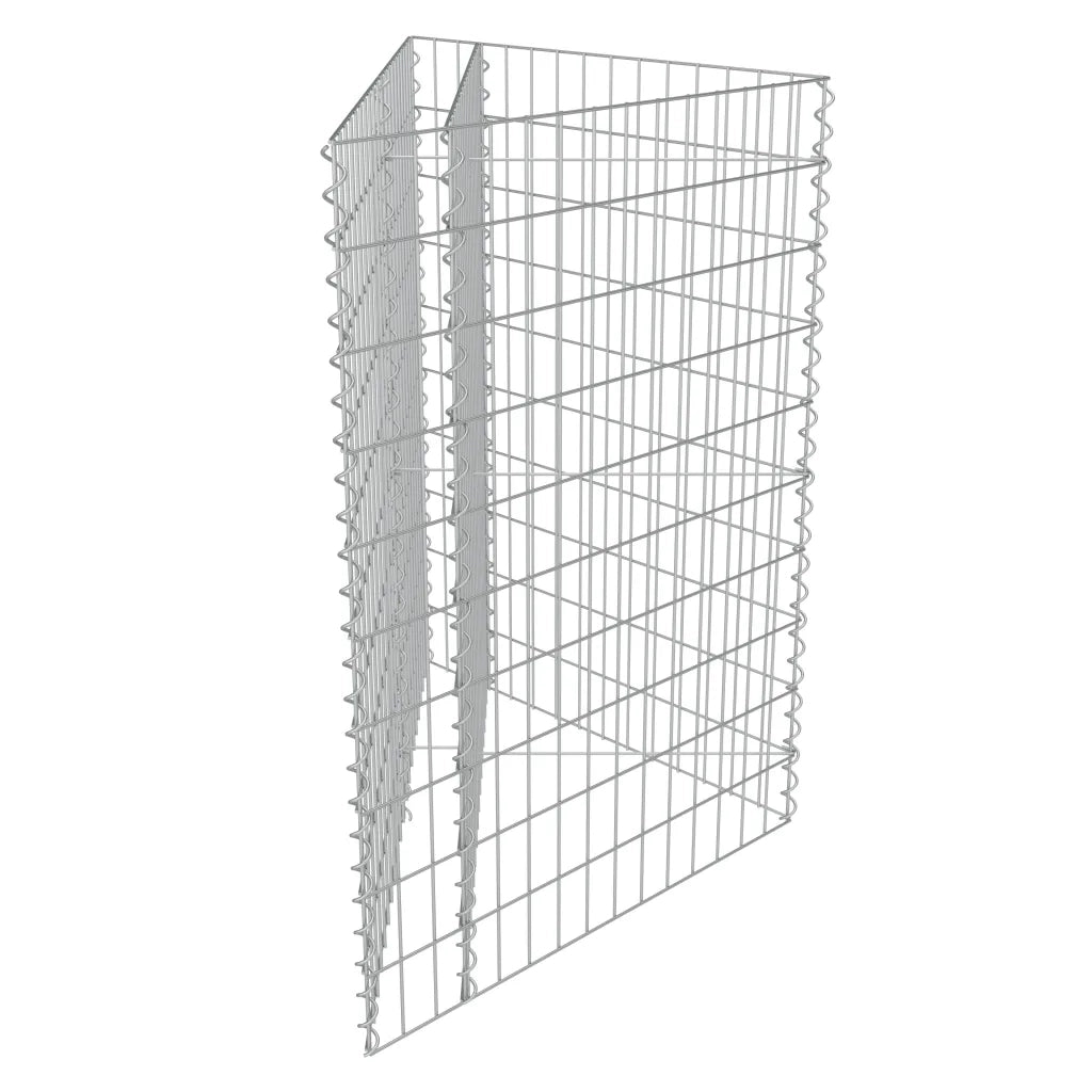 Gabbione Letto Rialzato in Acciaio Zincato 75x75x100 cm 143603