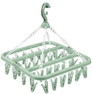 Scaffale per stendere, Pieghevole, con 32 clip, Appoggio per sottovesti, Stendibiancheria per calze, Appoggio per calze impermeabile, per piccoli oggetti da lavare