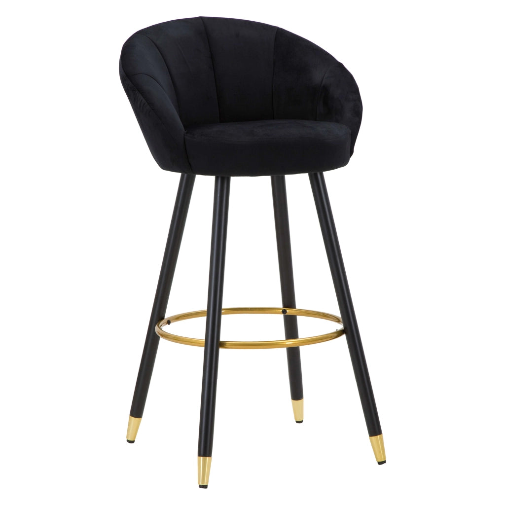 Huanca, Sgabello Imbottito, 55x56x104h cm Nero