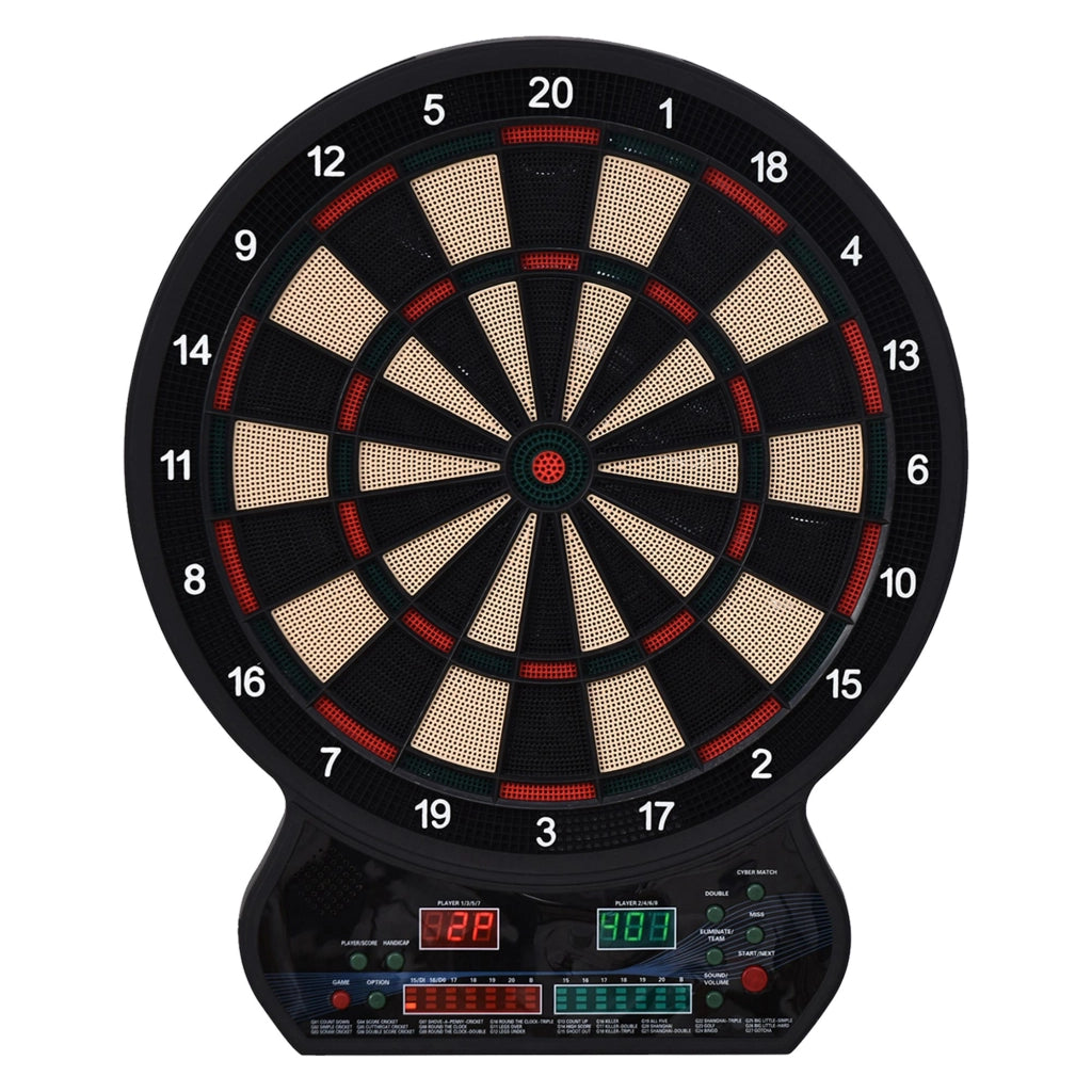 Gioco di freccette elettronico ¨C zephmum ¨C 12 freccette, 27 giochi, 8 giocatori, LED nero