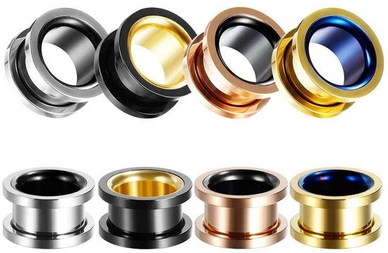 Orecchini in Acciaio Inossidabile - Diversi Diametri 6-30 mm - Finitura di Alta Qualità - Duraturo e Stile - Orecchini