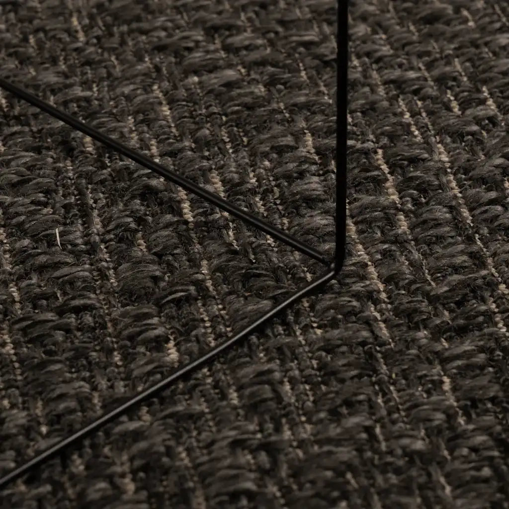 Tappeto ZIZUR Antracite 140x200 cm Aspetto Iuta Interni Esterni 4010348