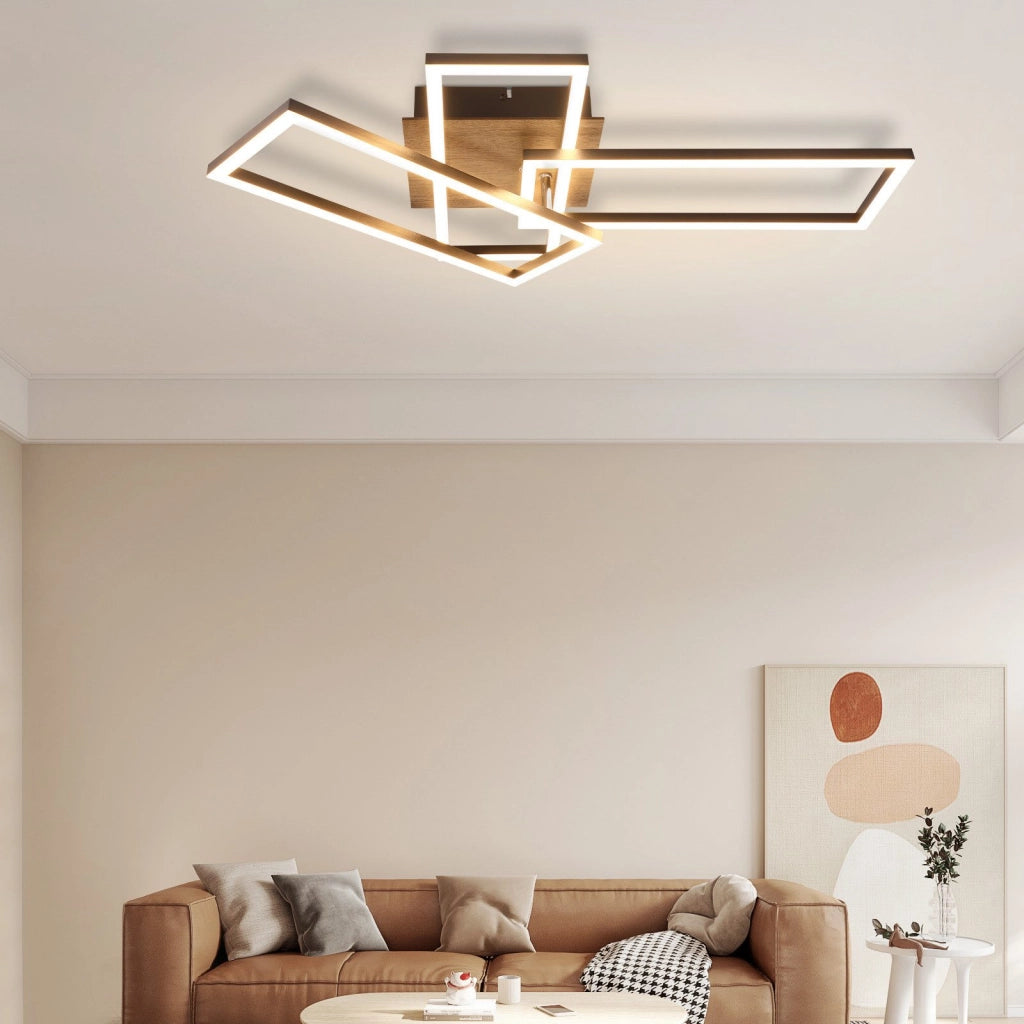 ZMH Lampada da soffitto LED nera moderna 3 luci 102cm dimmerabile per soggiorno camera letto