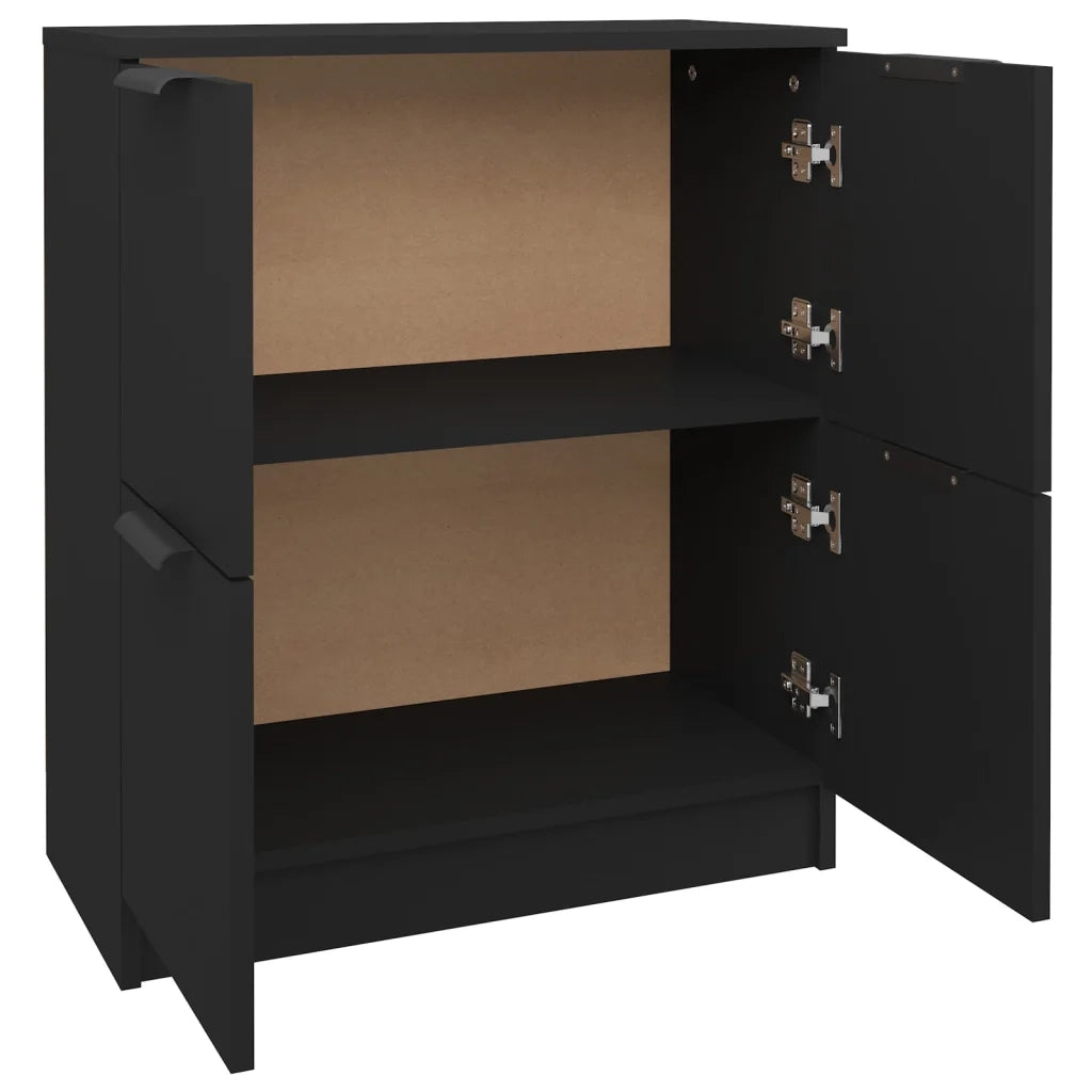 Credenza Nera 60x30x70 cm in Legno Multistrato cod mxl 62196