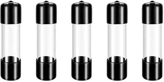Set di tubi di stoccaggio 5 pezzi - Tubi di plastica trasparenti - Con coperchio - 10,7 x 3,5 cm - Tubo cilindrico per la conservazione - Per bastoncini di incenso/grani - Tubo di stoccaggio