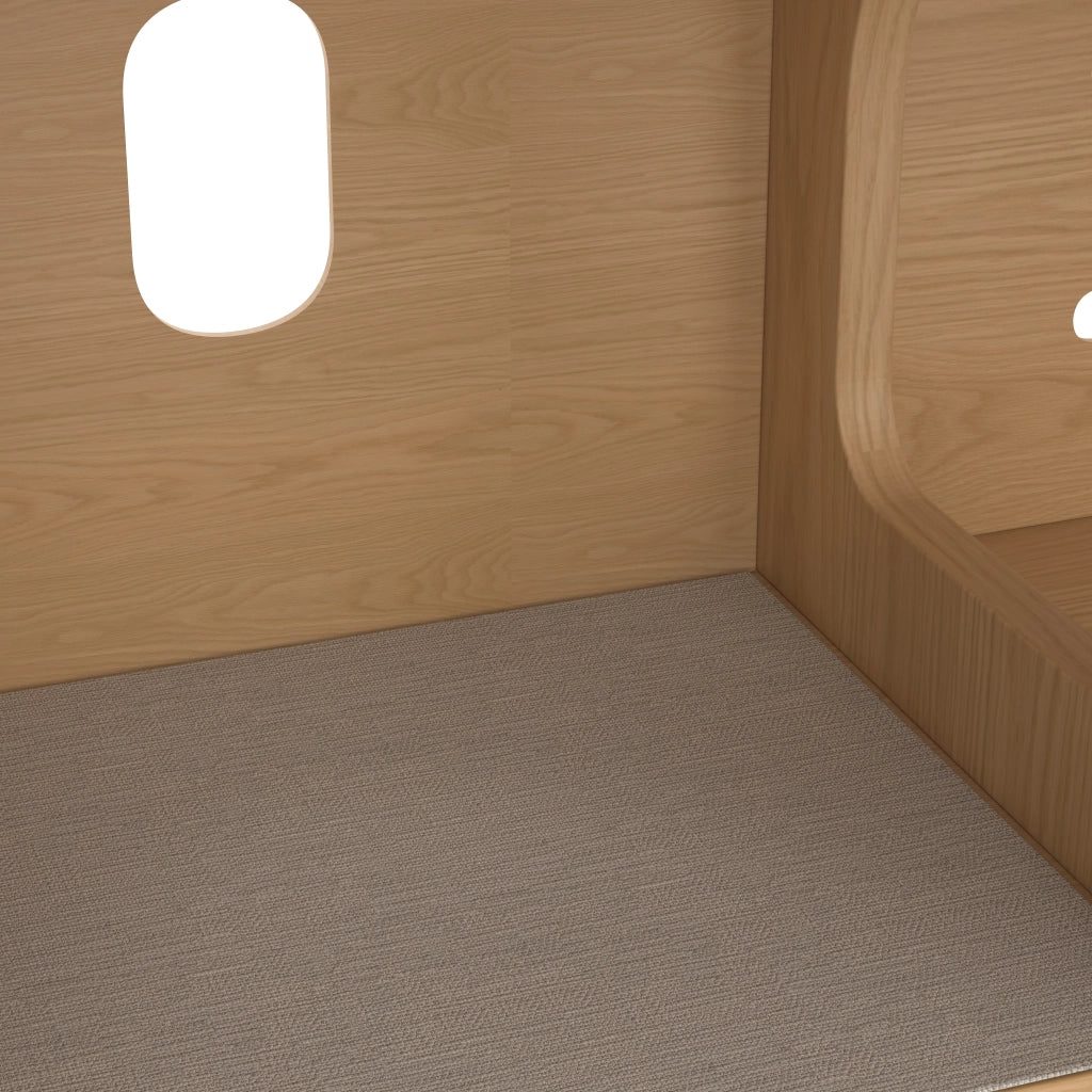 Mobile Coprilettiera con 2 Ante e Ripiani Regolabili; Tappetino Tiragraffi e Ventilazione; per Ingresso; in Truciolato; 140 x 40 x 45.5 cm; Rovere