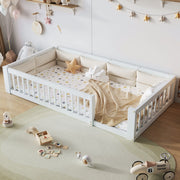 letto a piattaforma legno massello e mdf bianco 90 x 200 cm