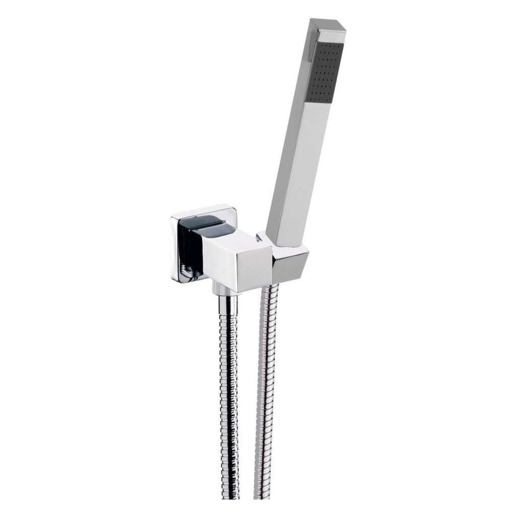 PRESA ACQUA CON SUPPORTO IN OTTONE + DOCCETTA PANFILO + FLESSIBILE- Cromo- MARIA- pezzi 1