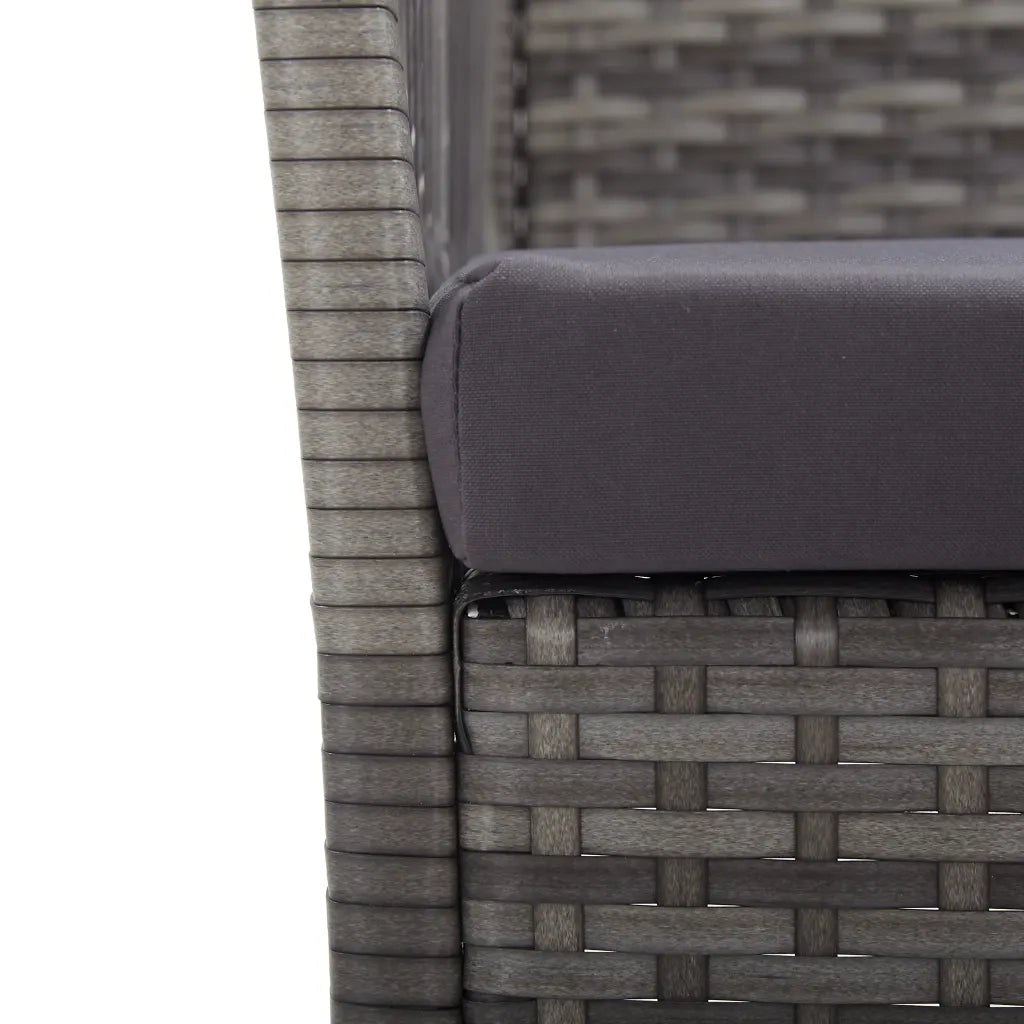 Poltrone da Giardino con Cuscini 2 pz Antracite in Polyrattan 46441