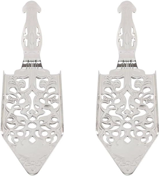 Set di 2 cucchiai per absinthe, set di cucchiai per cocktail in acciaio inox, sottopanno gotico per filtrazione a gocce.