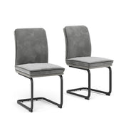 Vicco Sedia a sbalzo Grigio Set di 2