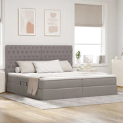 Letto con contenitore LED e materasso Tortora 200 x 200 cm