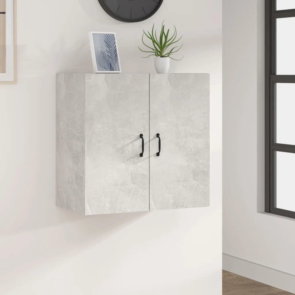 Armadietto a Muro | Mobile a Parete Grigio Cemento 60x31x60 cm Legno Multistrato
