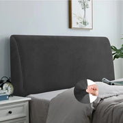 Bordo di protezione estensibile in tessuto impermeabile per testata imbottita con tessuto in velluto - 150-170 cm - colore regina - con cerniera