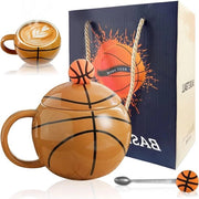 Basketbal Balsamo con Coperchio e Cucchiaio da 400 ml - Regalo di Basket per Ragazzi e Ragazze