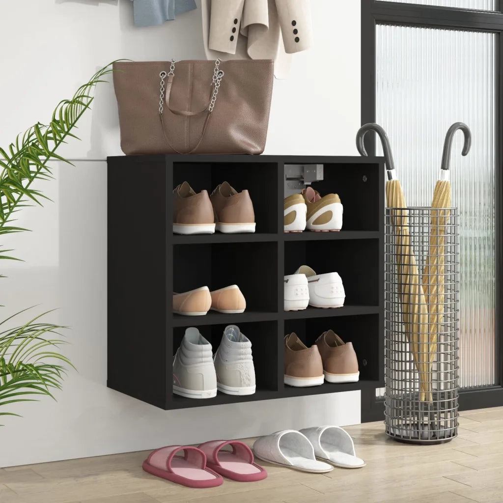Scarpiera | Mobile per scarpe Nera 52,5x30x50 cm
