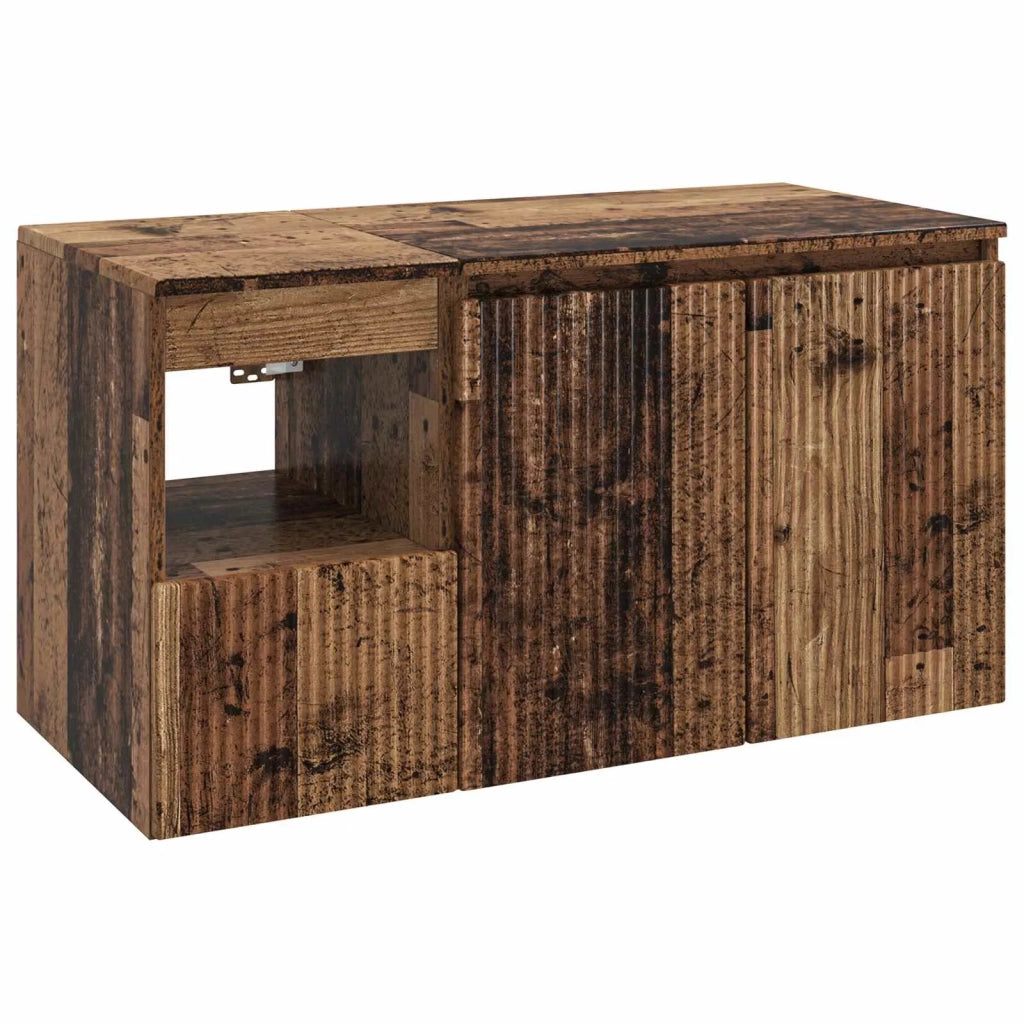 Set di mobili per il bagno 2 pz Legno antico 3404122