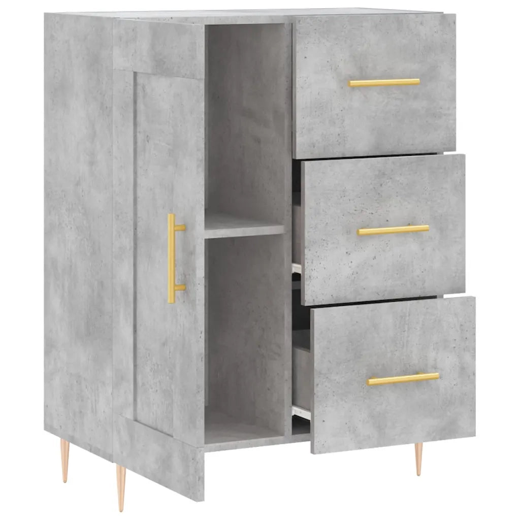 Credenza Grigio Cemento 69,5x34x90 cm in Legno Multistrato 830248