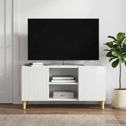 Mobile TV Bianco Lucido 102 x 34,5 x 50 cm Legno ingegnerizzato 894699