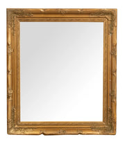 Biscottini Specchio Specchiera da parete e appendere verticale/orizzontale L64xPR4xH74 cm finitura foglia oro anticato.
