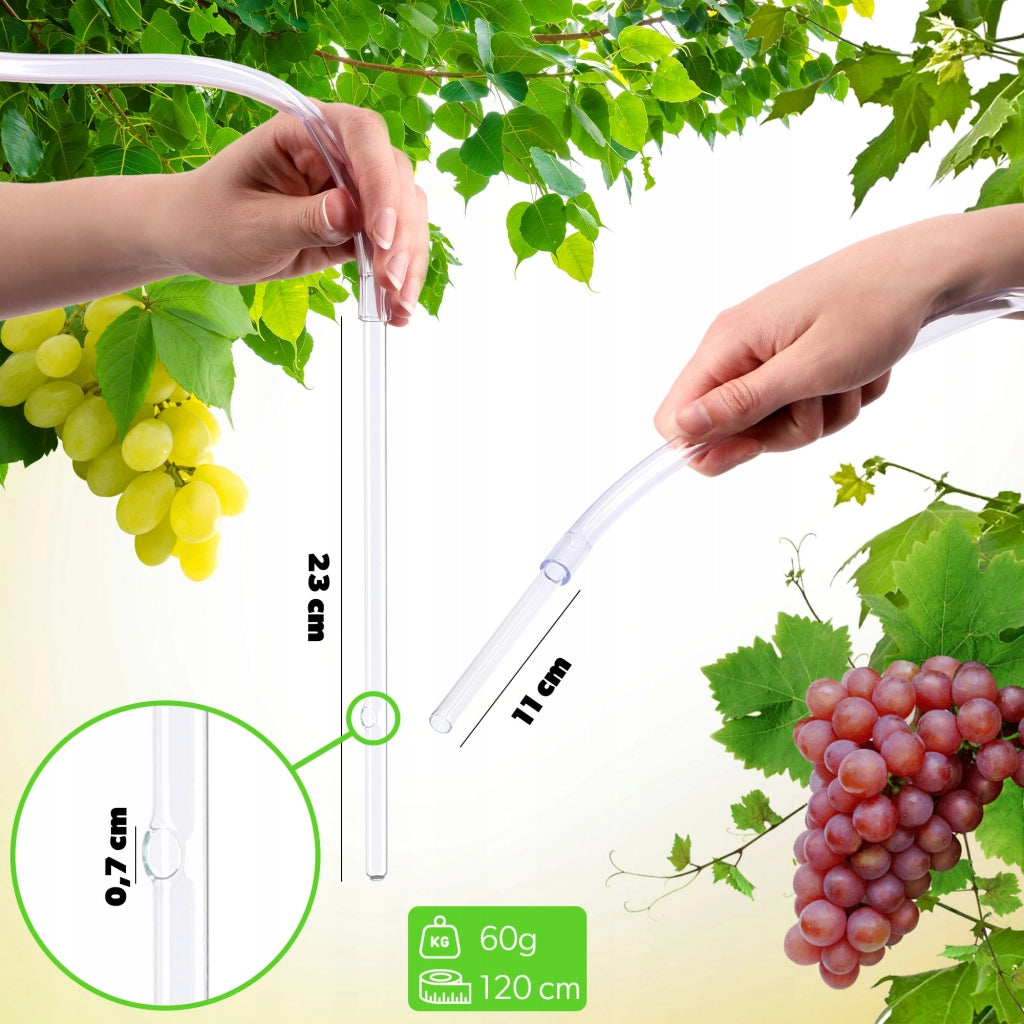 Damigiana KADAX da 54 litri per vino in cestello con tubo flessibile in sughero, set da 4 pezzi.