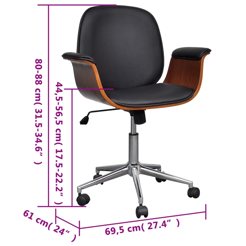 Poltrona | Sedia Relax Girevole in Legno Piegato e Similpelle