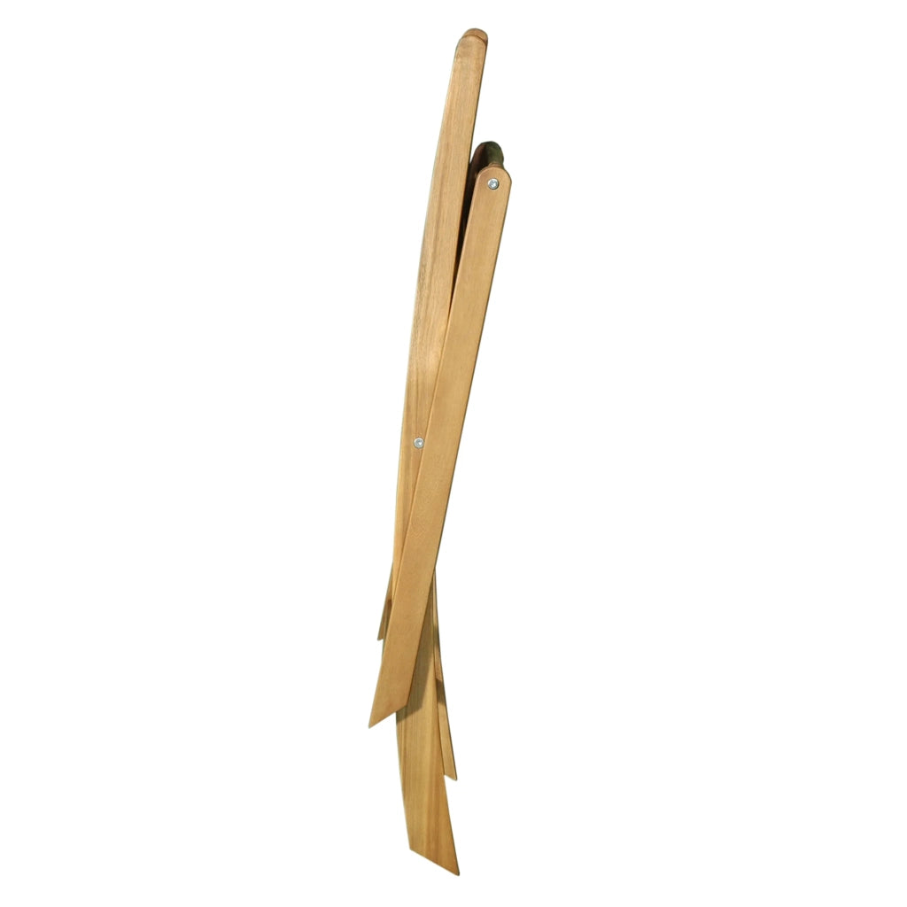 Set 2 sedie pieghevoli da giardino Lino in legno di acacia, salvaspazio (46,5x51,5x87 cm)