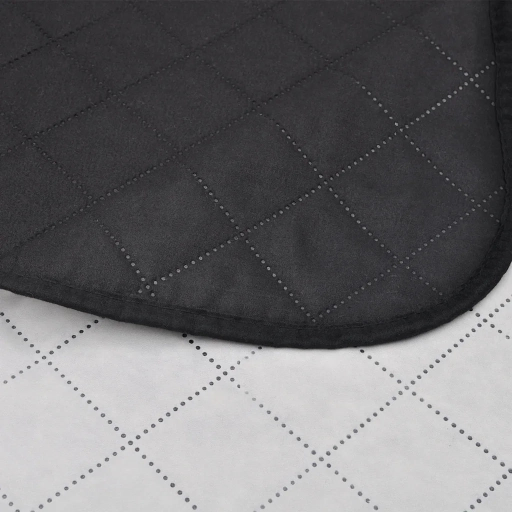 Copriletto Reversibile Nero/Bianco 220 x 240 cm 130887