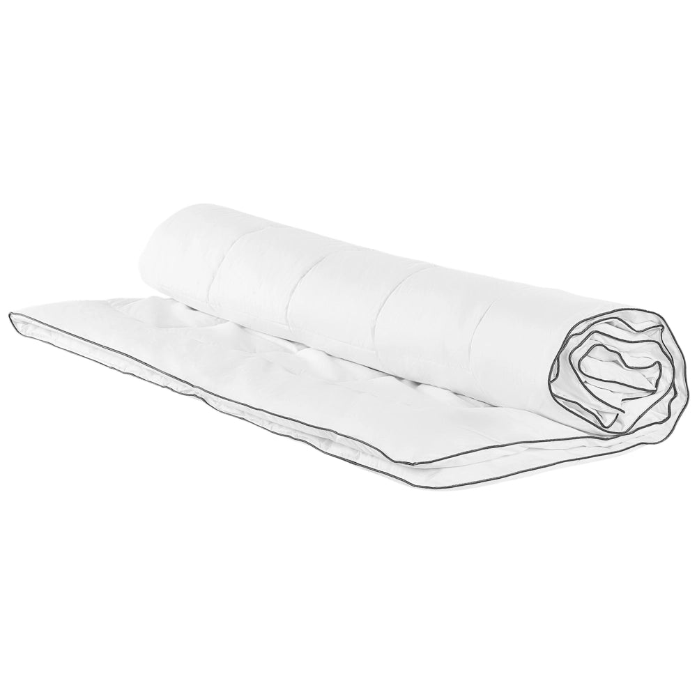 Piumino in cotone Japara bianco King Size 220 x 240 cm Biancheria da letto trapuntata per camera da letto