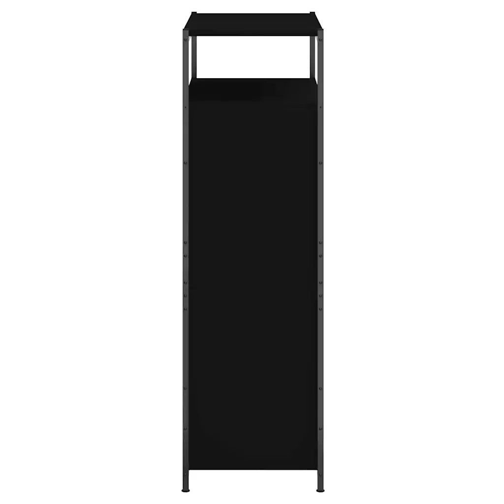 Scarpiera Nera 75x34x112 cm in Legno Multistrato 840034
