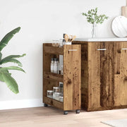 Armadietto con ruota Legno vecchio 60 x 22 x 79 cm 869138