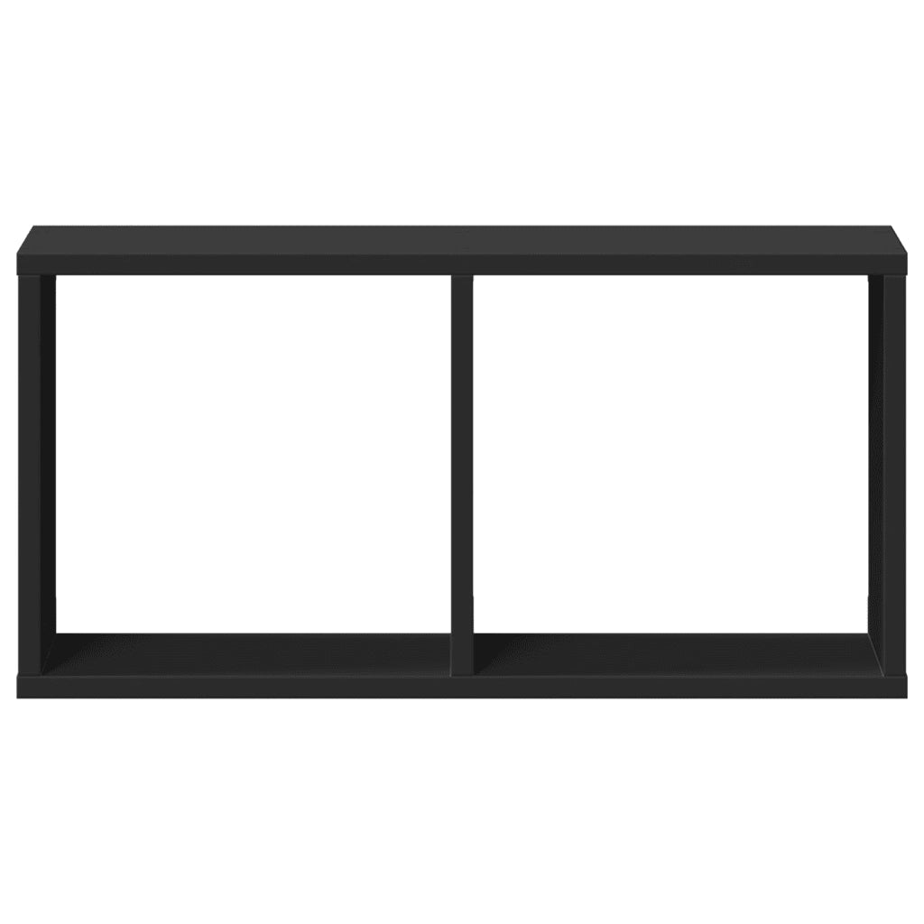 Mobile a Parete 60x16x30 cm Nero in Legno Multistrato 854878