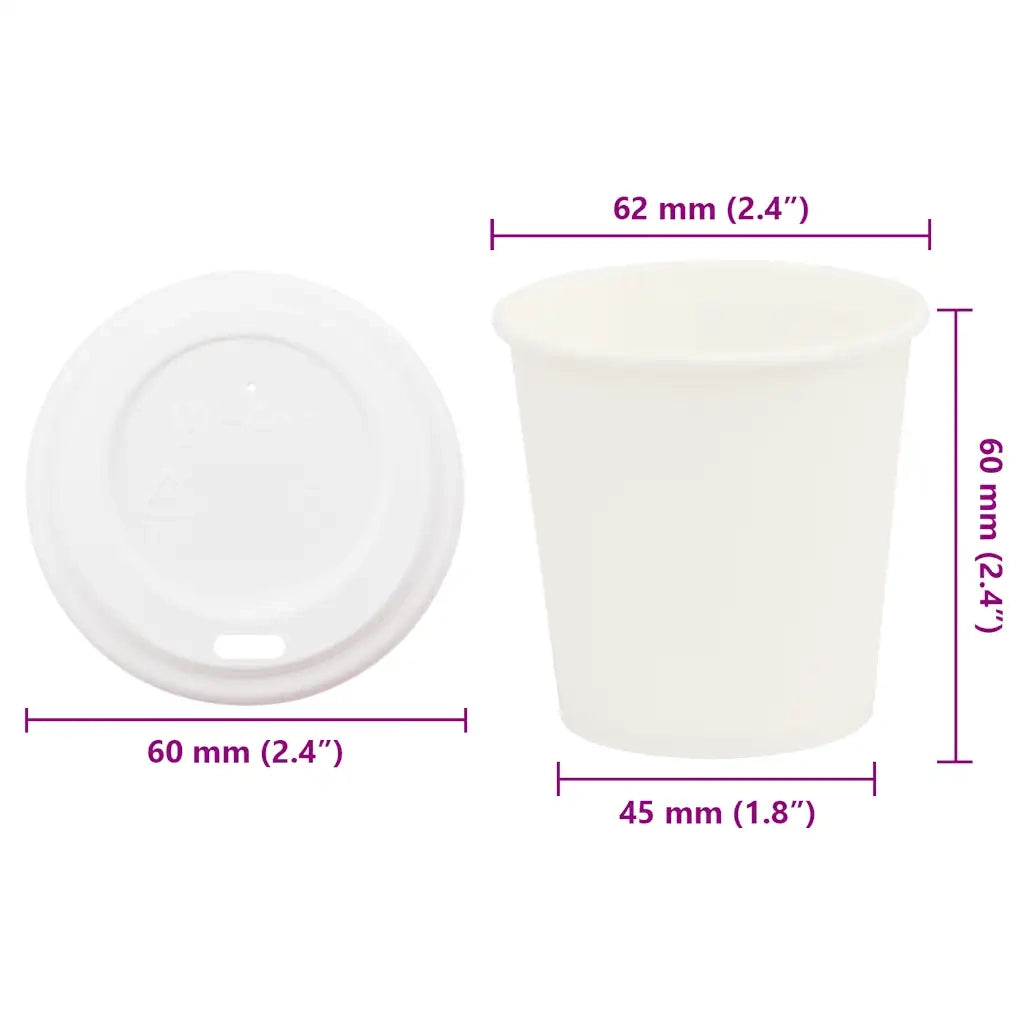 Tazze da Caff¨¨ in Carta con Coperchi 1000 pz 4oz 100 ml CFW5164470
