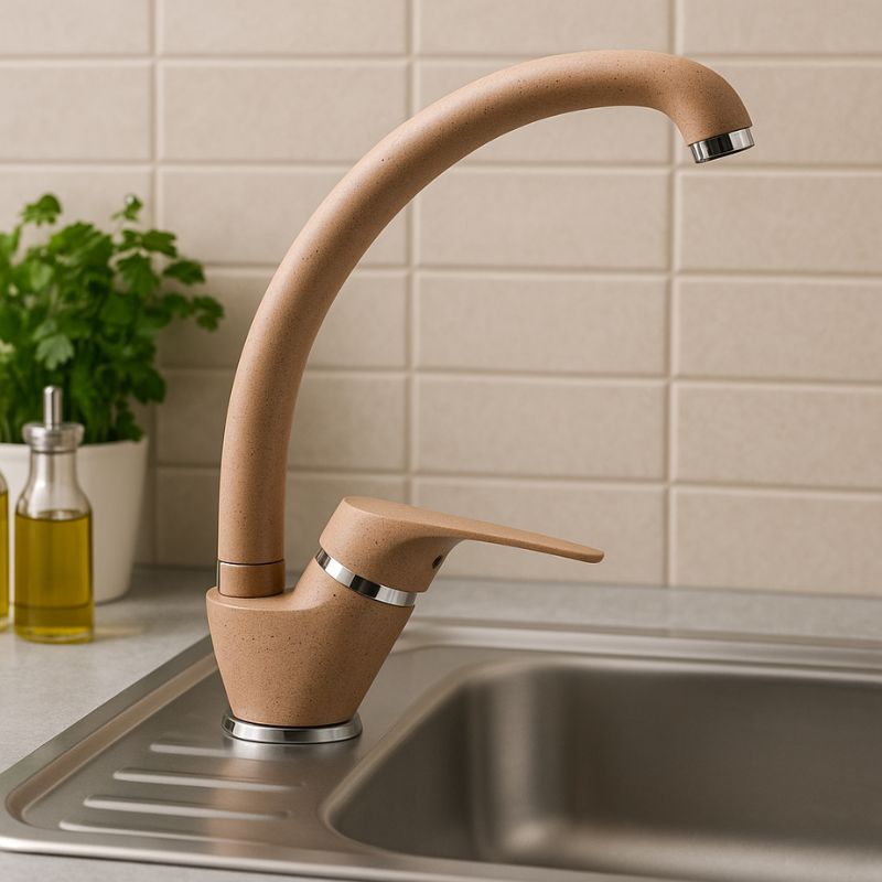 Ogomondo miscelatore oslo orientabile ottone colorato per lavello cucina *** finitura- avena 4, confezione 1