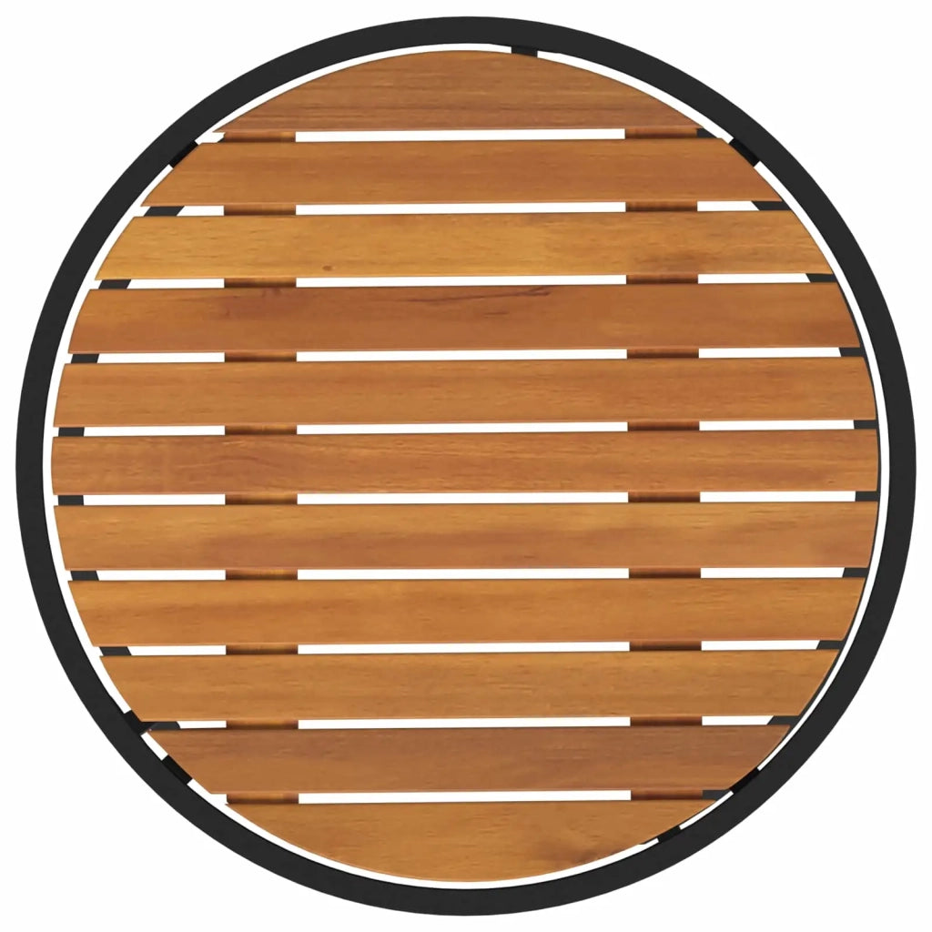 Set di Tavolini da Caffè 2 pcs Naturale e Nero 55 x 55 x 45 cm