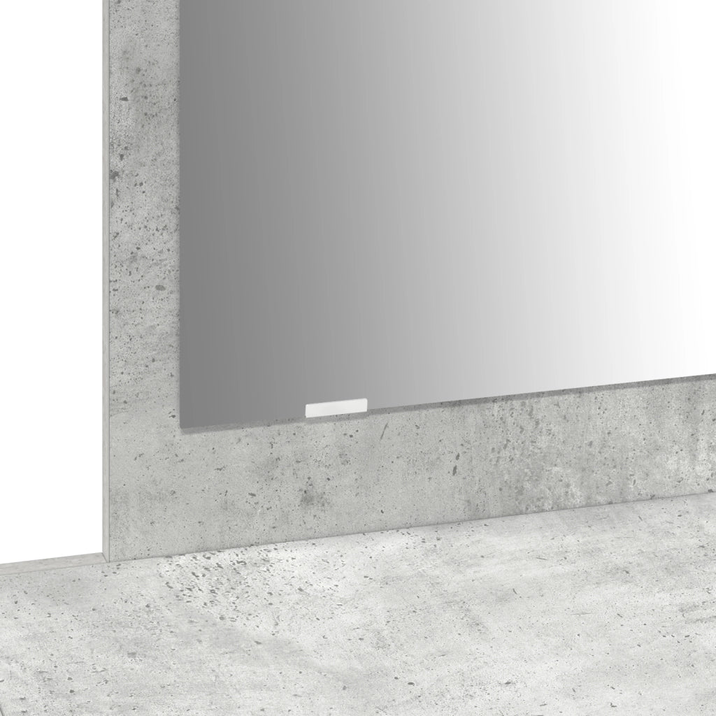 Tavolo da trucco a muro Grigio cemento 100x40x70 cm
