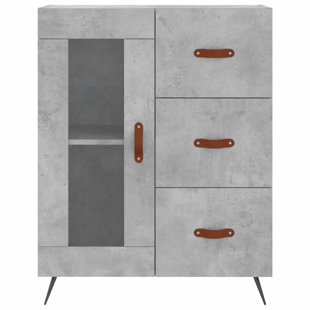 Credenza Grigio Cemento 69,5x34x180 cm in Legno Multistrato 3199917