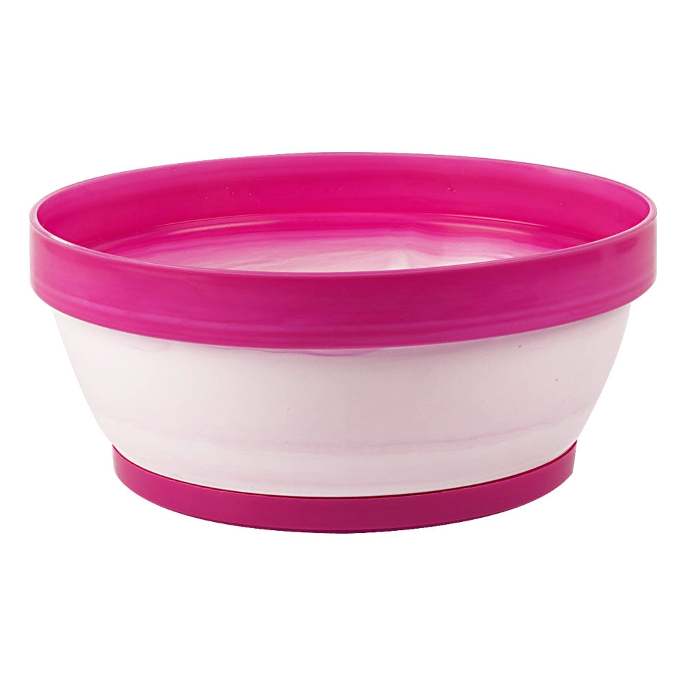 Ciotola Vaso Piante Fiori Tondo Colorato Moderno Classic Bowl Exclusive Idel Formato: 25 cm, Colore: Bianco/Fucsia
