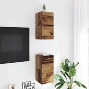 Mobile TV da parete Legno antico 30,5 x 30 x 30 cm