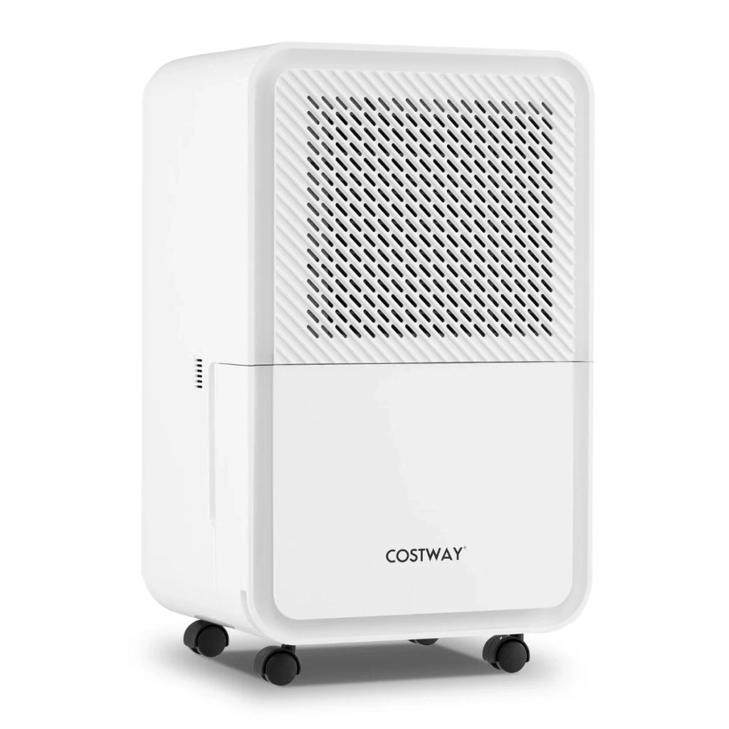 Deumidificatore mobile 29 x 24 x 47 cm rimuove fino a 15 litri al giorno con timer 24 ore e modalità silenziosa in ABS bianco 20_0011714
