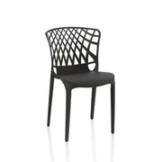 Sedia nera avvolgente 48,5x46,6x82,2 cm