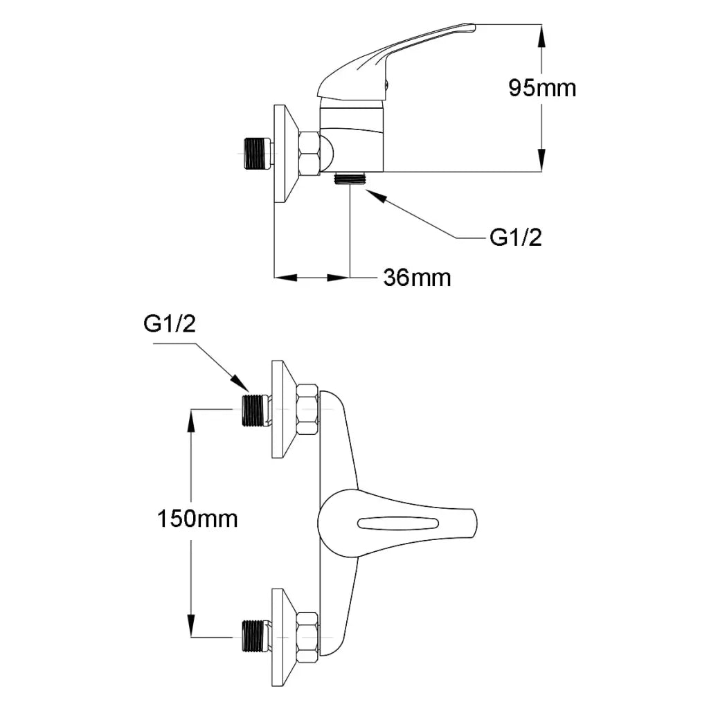 Rubinetto Miscelatore per Bagno e Doccia Cromo CFW9355337